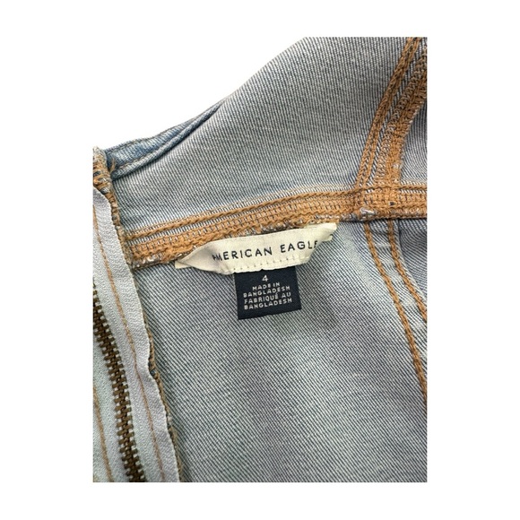 AMERICAN EAGLE | Stretch Denim Scoop Neck Maxi Dress in Blue, Size 4 - Picture 7 of 10